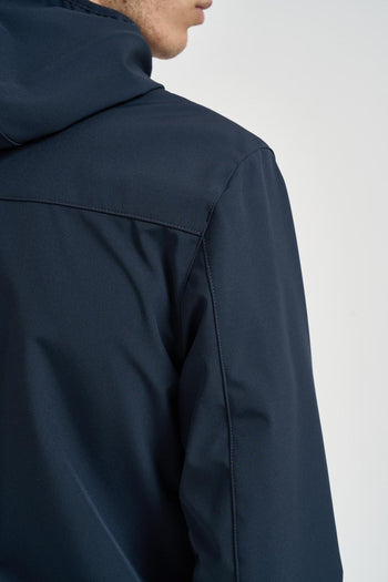 Giubbotto uomo blu con cappuccio - 5