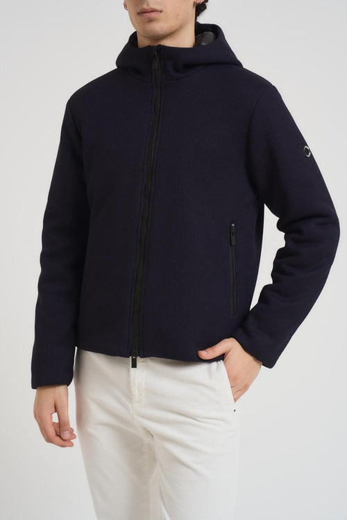 Giubbotto uomo in maglia blu notte