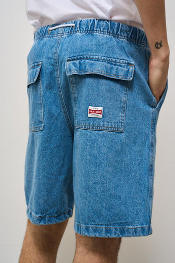 Bermuda uomo in denim medio - 5