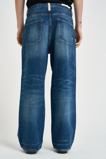 Jeans uomo gamba dritta blu - 3