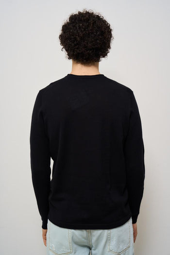 Maglia uomo girocollo nera - 4