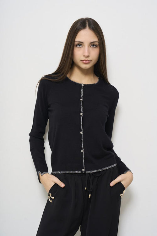Cardigan in maglia donna nero
