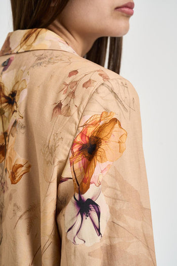 Blazer donna in tessuto leggero con stampa floreale - 5