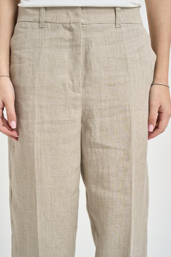 Pantalone donna dritto beige - 3