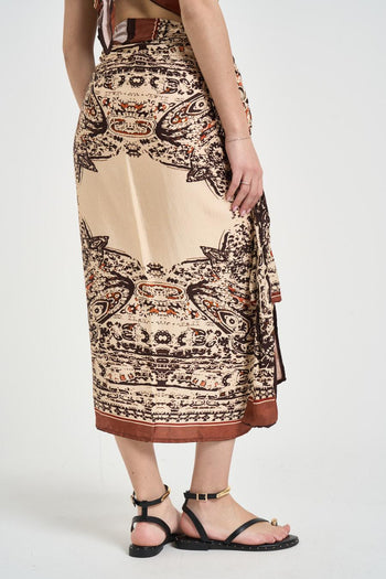 Gonna donna midi a portafoglio fantasia paisley - 3