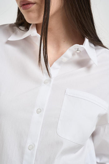 Camicia donna manica a tre quarti bianca - 4
