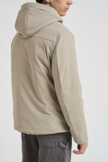 Giubbotto uomo con cappuccio grigio chiaro - 6
