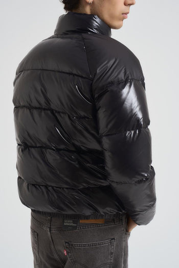 Piumino uomo in nylno lucido nero - 7