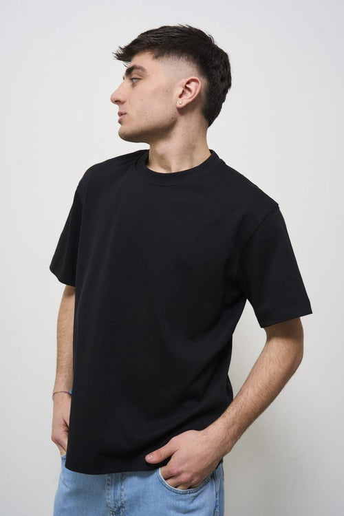 T-shirt uomo girocollo nera - 2