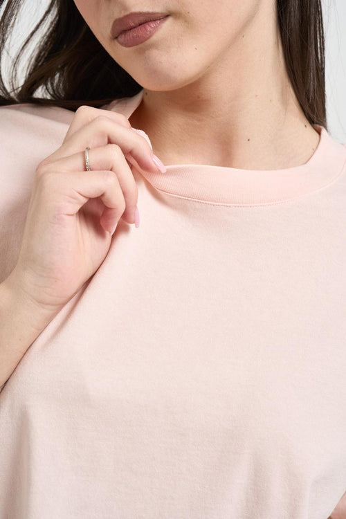 T-shirt donna con spalline rosa - 2