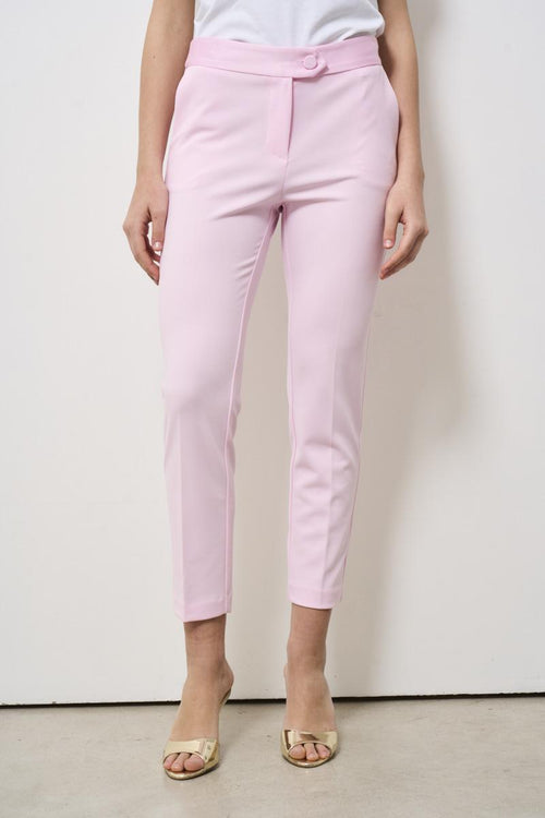 Pantalone donna skinny rosa
