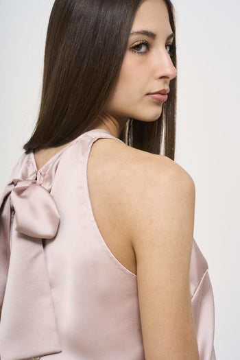 Top donna satinato rosa - 6