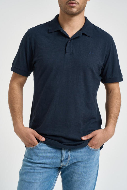 Polo uomo manica corta blu