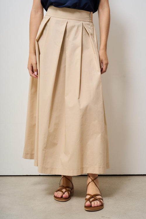 Gonna donna lunga beige