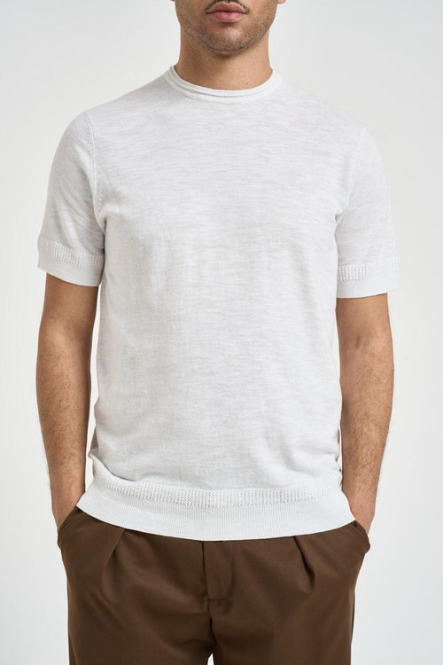 T-shirt uomo in maglia bianca