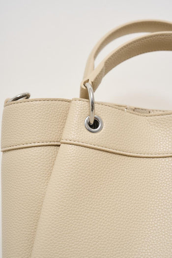 Borsa donna a mano beige - 5