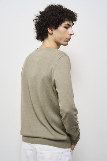 Men's sage green crew neck sweater - 5