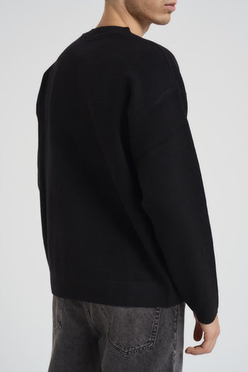 Maglia uomo girocollo nera - 4