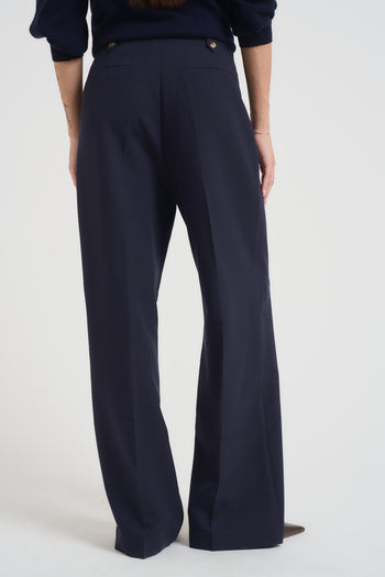 Pantalone donna a palazzo blu - 3