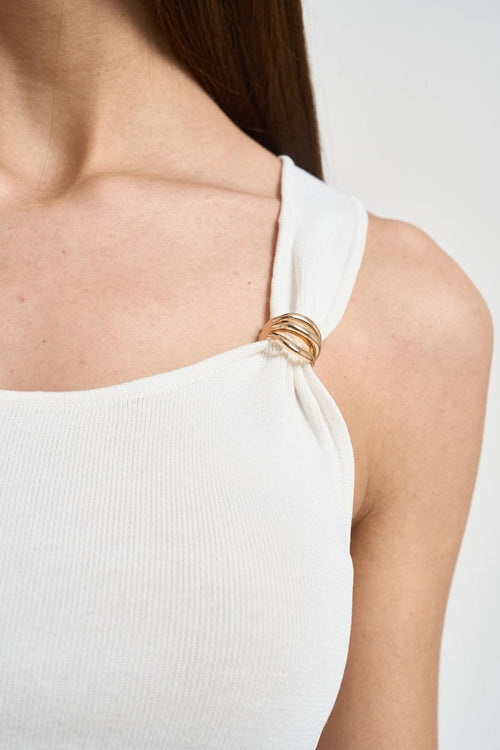 Top donna con dettaglio bianco - 2