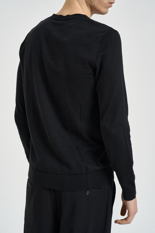 Maglia uomo girocollo nera - 2