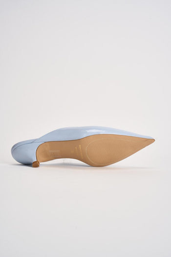 Sabot donna in vernice azzurra - 8