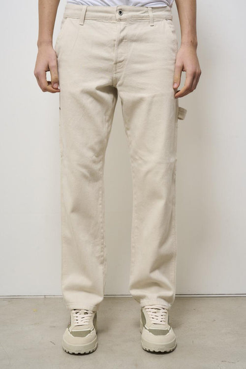 Men's jeans in ecru denim