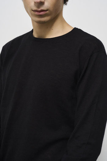 Men's black crew neck sweater - 3
