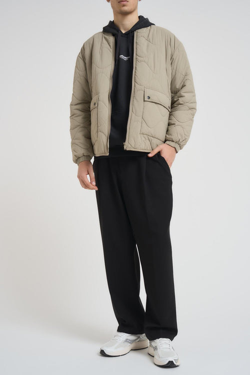 Giubbotto uomo trapuntato grigio chiaro