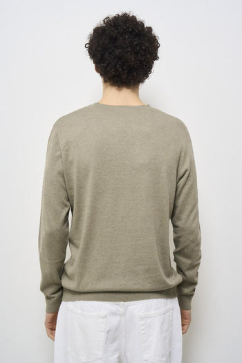 Men's sage green crew neck sweater - 4