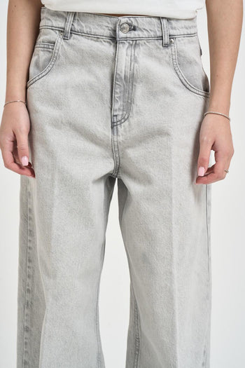 Jeans donna Mia a palazzo in denim grigio - 4