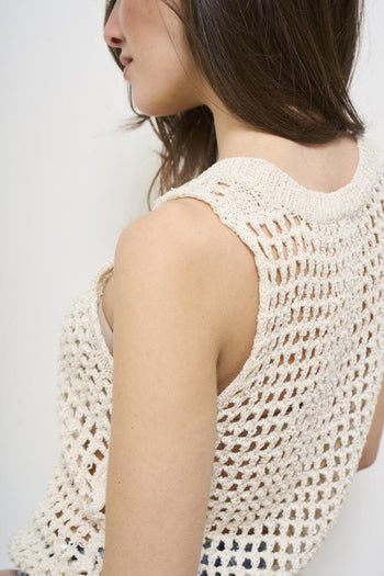 White perforated women's top - 4