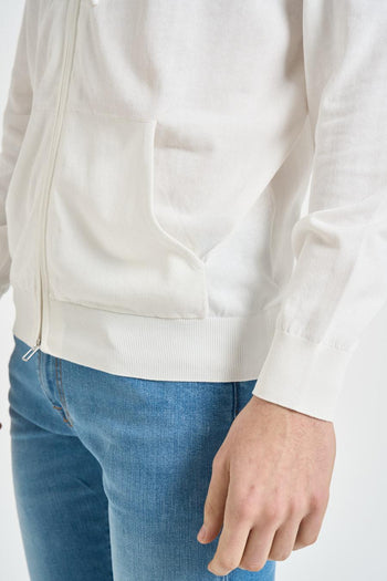Felpa uomo in maglia bianca - 4