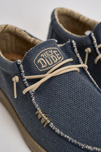 Scarpa da barca uomo Wally blu - 4