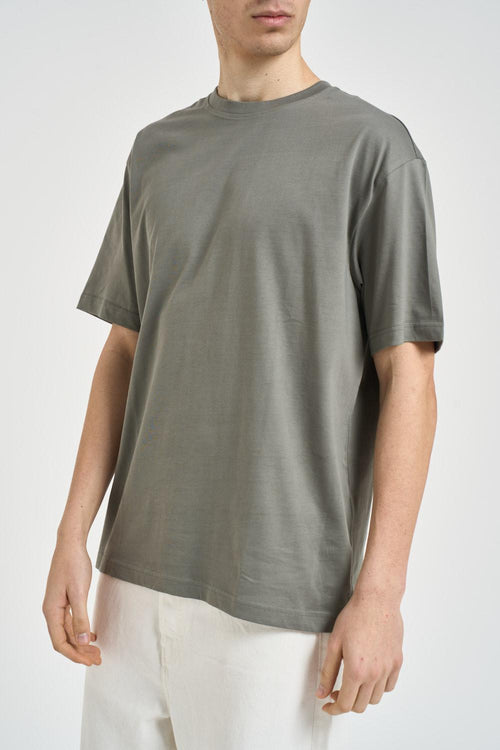T-shirt uomo over verde militare - 2