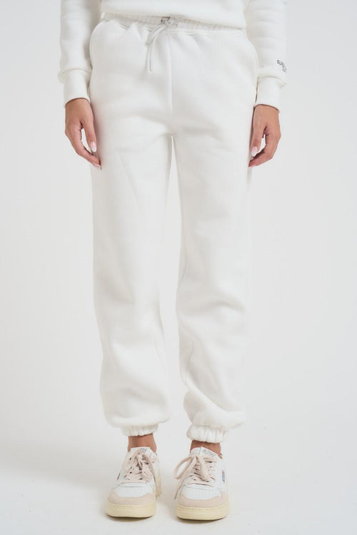 Pantalone tuta jogger donna bianca