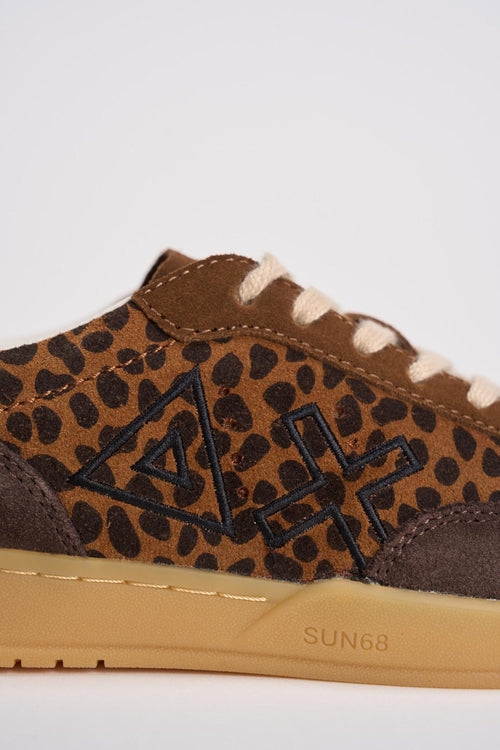 Sneakers donna animalier marroni - 2