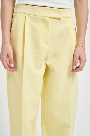 Pantalone donna barrel giallo - 3