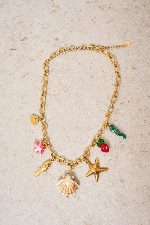 Collana donna con charms colorati