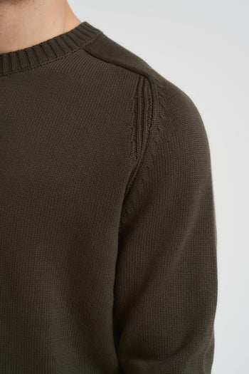 Maglia uomo girocollo verde militare - 3