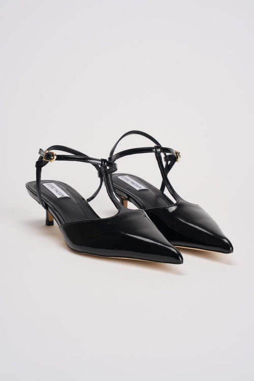 Slingback donna in vernice nero - 2