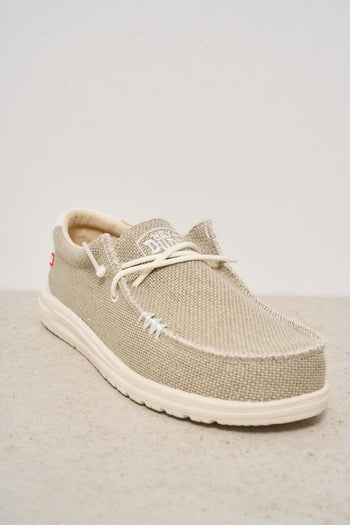 Scarpa da barca uomo Wally beige - 3