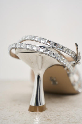 Women's sandal with silver heel - 4