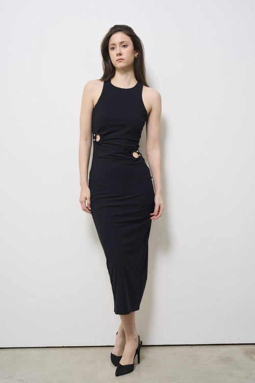 Long black women's dress