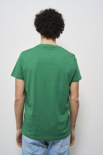 T-shirt uomo girocollo verde - 3