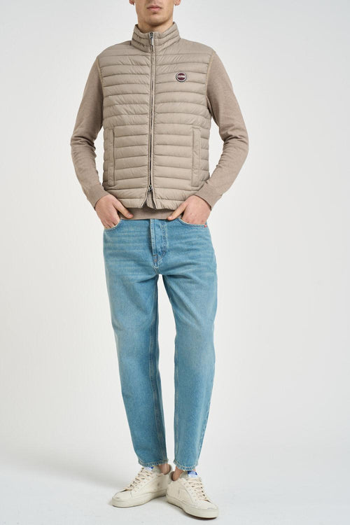 Gilet uomo piumino trapuntato beige