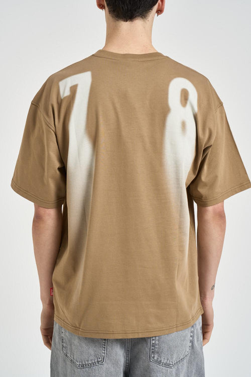 T-shirt uomo logo sbiadito beige - 2