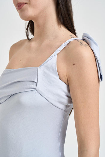 Abito donna lungo azzurro - 5