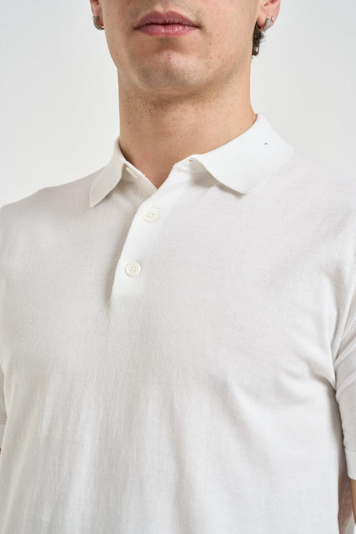 Polo uomo in maglia bianca - 2
