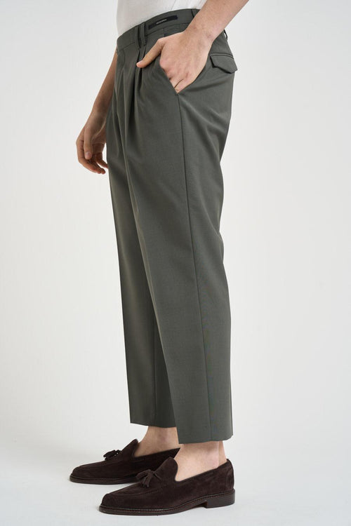 Pantalone uomo sartoriale verde - 2